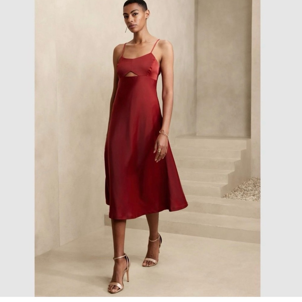 Banana Republic silk Red Dress